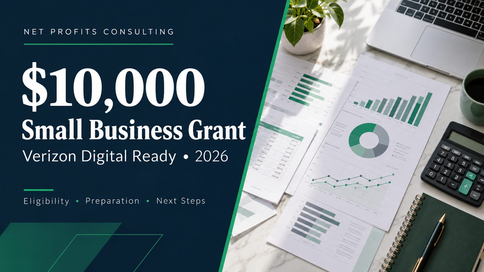 Verizon Digital Ready 2026 $10,000 small business grant guide from Net Profits Consulting.”